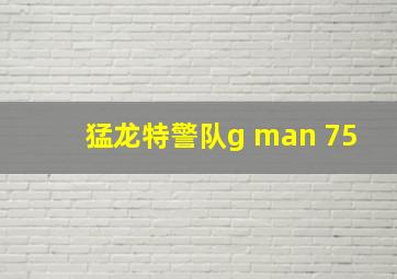 猛龙特警队g man 75